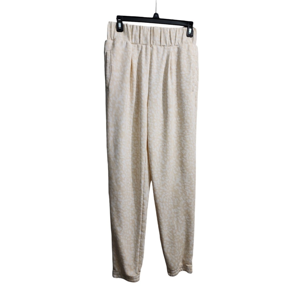 Fabletics Womens Joggers Leopard‎ Print Beige & White Print